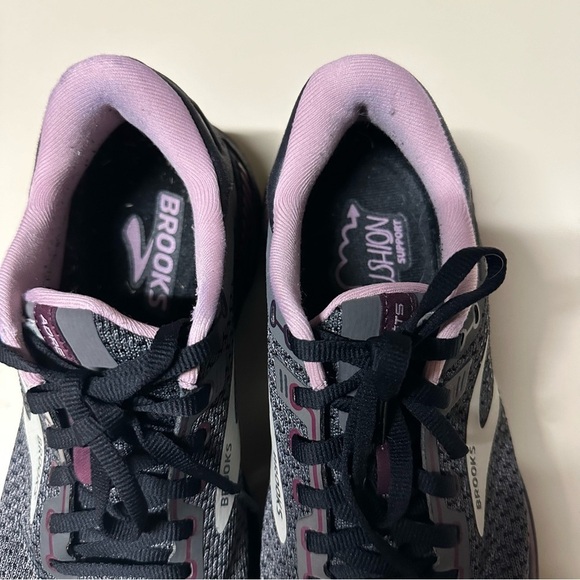 Brooks Womens Running Adrenaline GTS Athletic Shoes Size 8.5 Black Purple - Picture 8 of 12